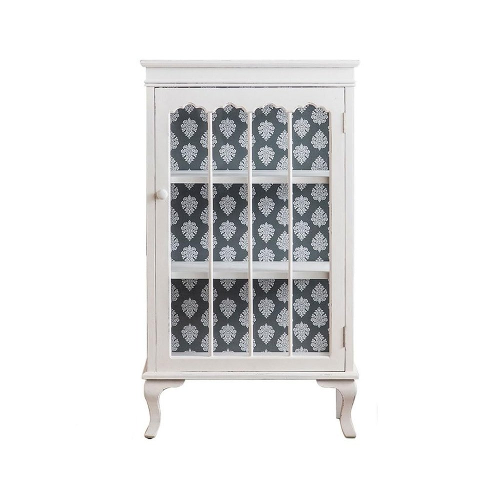 LUNIZ Modern Buffet Cabinet Home Retro Print Porch Cabinet Dining Side Cabinet Simple Old Glass Homestay Storage Cabinet Display Storage Cabinets(S:66.5CMX40.5CMX114.5CM)