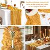 3 Pack Gold Cheesecloth Table Runner Fall Thanksgiving 35x120 Inch Yellow Cheese Cloth Runner 10FT Boho Rustic Gauze Table Runner for Wedding Baby Shower Birthday Party Decor view 4