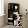 Furinno PELLI Book Shelf, 8-Cube Bookshelf, Horizontal Cube Storage Organizer Bookcase, 11.7 x 23.7 x 47, for Living Room, Bedroom, Home Office, Espresso view 1