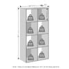 Furinno PELLI Book Shelf, 8-Cube Bookshelf, Horizontal Cube Storage Organizer Bookcase, 11.7 x 23.7 x 47, for Living Room, Bedroom, Home Office, Espresso view 2