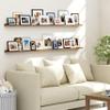 Vittanly 11x14 Picture Frame Set of 4, Display Pictures 8x10 with Mat or 11x14 without Mat, Engineered Wood with Shatter Resistant Plexiglass, Wall Gallery Photo Frames for Wall or Tabletop, Brown view 3