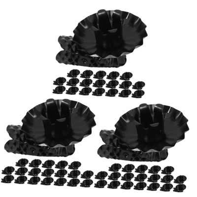 PRETYZOOM 60pcs Vintage Metal Candle Holder Clips for Christmas Tree Decoration Shaped Scalloped Clips Festive Atmosphere for Parties Home Decor Break Resistant