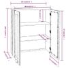 ANYCHOLE Top for Highboard Light Gray 33.5"x13.8"x39.4" Solid Wood Pine,Multifunctional Pinewood Sideboard Top with Storage Shelves and Glass Doors for Home Dcor Buffets, Dining Room Sideboards view 2