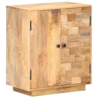 ANYCHOLE Sideboard 23.6"x13.8"x27.6" Solid Mango Wood,Vintage Mango Wood Sideboard with Ample Storage for Home Decor Buffets, Dining Room Sideboards