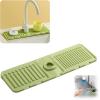 Faucet Mat for Kitchen Sink,New Kitchen Sink Silicone Draining Mat Fast Drying Stone Sink Tray,Sink Faucet Mat Guard for Kitchen Bathroom Sinksink Protectors,Sponge Holder (green, 1pack) view 1
