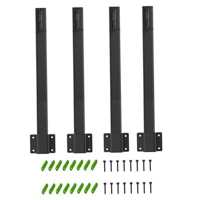 Cndiyald Patio Light Poles String Light Poles 4Pcs/Set 17in Patio Light Poles Screw Mount Festoon Light Pole with Hook Iron Multipurpose String Light Poles for Outside Garden