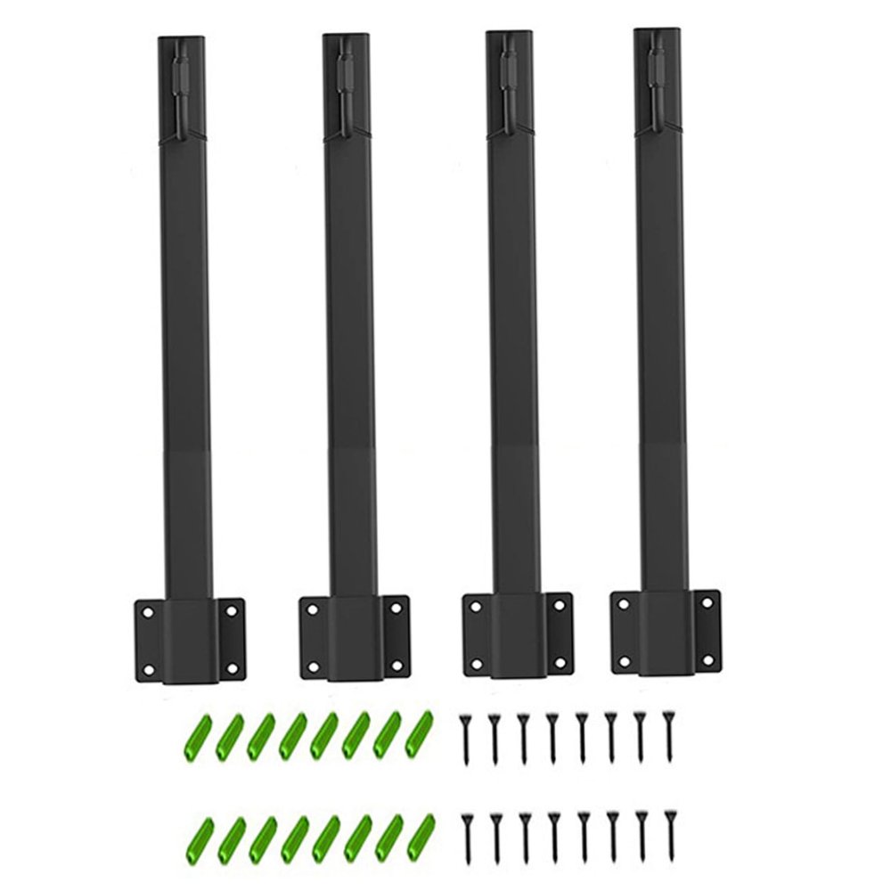 Cndiyald Patio Light Poles String Light Poles 4Pcs/Set 17in Patio Light Poles Screw Mount Festoon Light Pole with Hook Iron Multipurpose String Light Poles for Outside Garden
