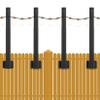 Cndiyald Patio Light Poles String Light Poles 4Pcs/Set 17in Patio Light Poles Screw Mount Festoon Light Pole with Hook Iron Multipurpose String Light Poles for Outside Garden view 2