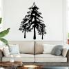 Metal Pine Tree Wall Art, Pine Tree Wall Decor, Pine Tree Art Wall Decor, Tree of Life Wall Art, Tree Wall Art, Metal Tree Wall Decor, Tree of Life Metal Wall Art, Wall Decor Living Room (Black, 14x19in|35x47cm) view 2