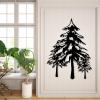Metal Pine Tree Wall Art, Pine Tree Wall Decor, Pine Tree Art Wall Decor, Tree of Life Wall Art, Tree Wall Art, Metal Tree Wall Decor, Tree of Life Metal Wall Art, Wall Decor Living Room (Black, 14x19in|35x47cm) view 3