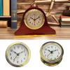 Elegant 3Inch Snooze Alarm Clock Insert with Gold Trim Arabic Numerals Clock Head Round Watch Insert for Craft Projects view 2