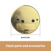 Elegant 3Inch Snooze Alarm Clock Insert with Gold Trim Arabic Numerals Clock Head Round Watch Insert for Craft Projects view 4