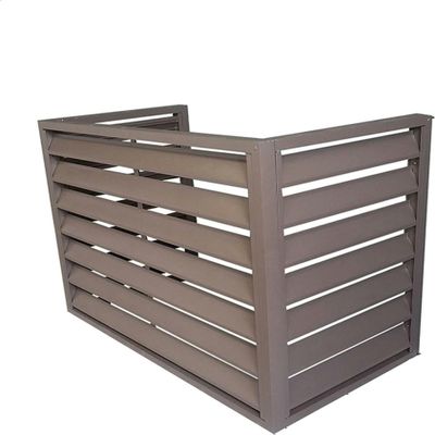 Air conditioner fence for outside units, Air conditioning protection grille, Anti-Theft Sturdy Aluminum AC Covers, fence to hide air conditioner, Applicable to air conditioner outdoor (Gray 110*60*8-1