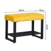 MARIYCH Velvet End of Bed Bench with Shoe Storage Rack, Upholstered Shoe Rack Bench for Bedroom Living Room Entryway Hallway view 2