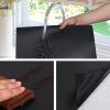 Black Shelf Liners for Kitchen Cabinets Non Adhesive Drawer Liner for Bathroom Waterproof Refrigerator Liners for Shelves Fridge Plastic Mats Cabinet Cupboard Liner 17.5 x 393.7 Inches view 3