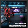 Bigzzia Gaming Chair, Computer Game Chair with Lumbar Support, Comfortable Video Game Chairs for Adults Kids, Racing Style Gamer Chair with 360-Swivel Seat and Headrest Red view 3