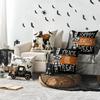 AVOIN colorlife Happy Halloween Boo Black Cat Trick or Treat Throw Pillow Covers, 18 x 18 Inch Stripe Truck Pumpkin Spooky Cushion Case for Sofa Couch Set of 8 view 4