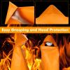DIBBATU Fireproof Cloak, Fire Escape Cloak, Extra Big Fireproof Fiber Cape, Emergency Used as A Fire Blanket, Head Protection Fire Escape Suit for Household, Office Home (Orange, 63 * 56in) view 4