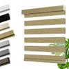 HOTSOON Cordless Zebra Blinds for Windows, Blackout Interior Blinds,Easy to Install,UV Protection,for Offices and Home,Custom Roller Shades, Mousse Light Bown,78" W x 80" H view 1