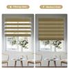 HOTSOON Cordless Zebra Blinds for Windows, Blackout Interior Blinds,Easy to Install,UV Protection,for Offices and Home,Custom Roller Shades, Mousse Light Bown,78" W x 80" H view 4