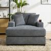 Chaise Lounge Chair Indoor, 43.5" W Chenille Fabric Upholstered Modern Sofa Couch With Pillows, Charge Station & Cup Holders, Comfy Reclining Sleeper Chair For Living Room, Office (Blue Gray, 43.5") view 3