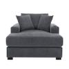 Chaise Lounge Chair Indoor, 43.5" W Chenille Fabric Upholstered Modern Sofa Couch With Pillows, Charge Station & Cup Holders, Comfy Reclining Sleeper Chair For Living Room, Office (Blue Gray, 43.5") view 4