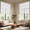 HOTSOON Cordless Zebra Blinds for Interior Windows, White, 48" W x 48" H view 2