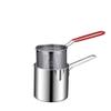 Compact 1200ml Stainless Steel Deep Frying Pot with Basket - Ideal for French Fries, Shrimp, Fish, and Chicken Wings (Single Unit) view 1