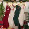 Personalized Christmas Stockings with Initials, 18 Inches Large Embroidered Monogrammed Cable Knit Christmas Stocking for Family, Xmas Holiday Party Gifts & Decoration for Fireplace(Green,Letter K) view 2