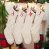 Personalized Christmas Stockings with Initials, 18 Inches Large Embroidered Monogrammed Cable Knit Christmas Stocking for Family, Xmas Holiday Party Gifts & Decoration for Fireplace(Green,Letter K) view 3