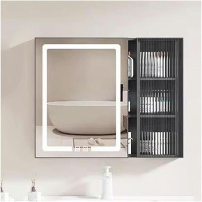 Medicine cabinet mirror with lightsaluminum Bathroom Mirror Medicine CabinetWall Mounted Medicine Cabinet,Space Saving Wall Cabinetinductionfor Toilet,BathroomA,B(A,W80cm*H65cm/W32in*H26in)-1