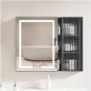 Medicine cabinet mirror with lightsaluminum Bathroom Mirror Medicine CabinetWall Mounted Medicine Cabinet,Space Saving Wall Cabinetinductionfor Toilet,BathroomA,B(A,W80cm*H65cm/W32in*H26in)-1 view 1