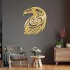 Crow Metal Wall Decor, Crow Decor, Gothic Crow Wall Art, Gothic Raven Decor, Metal Wall Art, Bird Metal Wall Art, Halloween Decorations, Home Art Decor, Wall Hangings (Gold, 19"x15" | 47x39cm) view 1