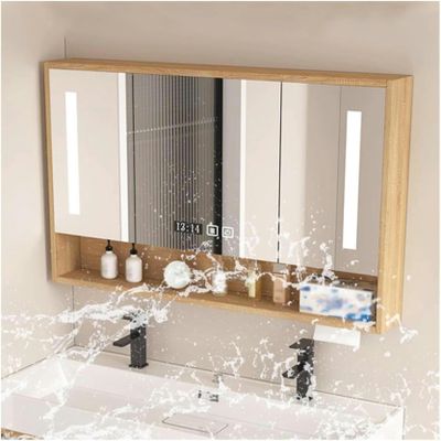 AMNOOL Modern Wall Mounted Medicine CabinetBathroom Wall Mirror Cabinet,led Mirror for BathroomThe Toilet Space Saver Storage Cabinetwith Storage Mirror CabinetA,B(B,W80cm/31.5in)-1