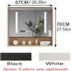 AMNOOL Modern Wall Mounted Medicine CabinetBathroom Wall Mirror Cabinet,led Mirror for BathroomThe Toilet Space Saver Storage Cabinetwith Storage Mirror CabinetA,B(B,W80cm/31.5in)-1 view 2