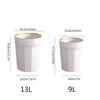 DUANZEYUQA Wastepaper Basket Trash Can Home Living Room Light Luxury Kitchen Bathroom Bedroom Large Office Dormitory Senior Sanitary Bin Garbage Can(Orange,M)(White,L) view 2