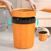 DUANZEYUQA Wastepaper Basket Trash Can Home Living Room Light Luxury Kitchen Bathroom Bedroom Large Office Dormitory Senior Sanitary Bin Garbage Can(Orange,M)(White,L) view 4
