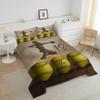 Custom Retro Softball Catcher Comforter, Softball Comforter Set Twin Full Queen King, Softball Bed Softball Player Bedspread Softball Quilt Microfiber Ultra Soft Lightweight Softball Sheets for Girls view 2