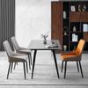 HAOKAZLBR Modern Dining Room Chairs Upholstered Dinner Chair Dining Chairs Set of 4,Technology Cloth Living Room Lounge Counter Chairs Ergonomics Seat Sturdy Blcak Carbon Steel Metal Legs(Blue) view 2