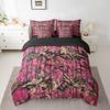Feelyou Pink Camouflage Queen Comforter Set with Sheets All Purpose Camo 7 Pieces Bedding Set for Hunters Cabin or Rustic Lodge Boys Girls Rustic Farmhouse Bed in a Bag The Woods Camouflage Bed Set view 1