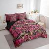 Feelyou Pink Camouflage Queen Comforter Set with Sheets All Purpose Camo 7 Pieces Bedding Set for Hunters Cabin or Rustic Lodge Boys Girls Rustic Farmhouse Bed in a Bag The Woods Camouflage Bed Set view 2