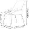 HAOKAZLBR Modern Dining Room Chairs Upholstered Dinner Chair Kitchen Leather Kitchen Dining Chairs Set of 6 Sturdy Carbon Steel Metal Legs Living Room Lounge Counter Chairs(Grey) view 3