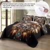 Jeminise Native Eagle Quilt Bed Set - Full/Twin/Queen, Eagle Print Western Bedding Set, Native Lover Bedroom Decor Gift view 2