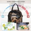 Lunch Bag Insulated Lunch Box for Women Men Reusable Cooler Bag A little Yorkshire terrier Lunch Tote Bag for Work Picnic view 4