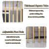 Elitix 2 Pcs Metal Frame Room Separator Fence, Customized Wall Partition Room Divider Floor to Ceiling Wooden Slats, Decorating Bed/Living Room/Cubicle(Gold,280cm(9.1ft)) view 4