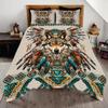 Jeminise Native Tribal Quilt Bed Set Tribal Print Quilt Set Full/Twin/Queen, Western Quilt Bedding Set, Native American gift (D01, 5 Sizes) view 1