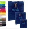 3 Pack Personalised Bath Towel with Name Beautifully Embroidered Name Embroidered Zodiac Signs Cotton Towel Personalized Gift (Scorpio 2, 55 x 27.5 inch + 39 x 20 inch + 20x11.8 inch) view 1