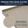 Vangostella Heavy Duty Silicone Under Sink Mats for Kitchen Waterproof 22" x 22", Extra Thick Under Sink Rubber Mat Drip Tray, Raised Edge Under Sink Liner,Prevent Drips, Leaks, Spills,Brown view 3
