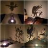 2024 New Tealight Shadow Caster, Halloween Tea Light Holder, Witch Halloween Tealight Shadow Caster, Demon Halloween Tealight Shadow Caster for Home Party Scary Candle Stands Table Decor view 4