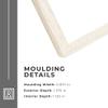 10x24 Shadow Box White Washed Rustic Barnwood | Solid Wood Display Frame | 1.25 Inch Deep | 0.875 Inch Moulding Width | Includes UV Resistant Acrylic Plexiglass, Backing and Hanging Hardware view 4